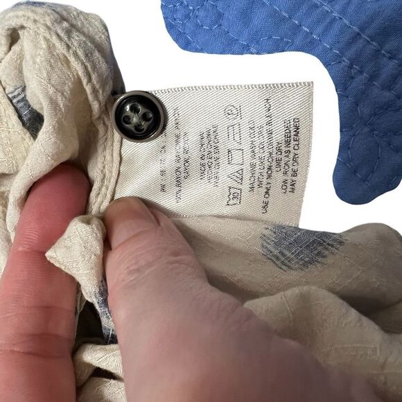 Anthropologie Maeve Saona Polka Dot Tank Pleat Swing Tan Blue medium 8 - Picture 2 of 14